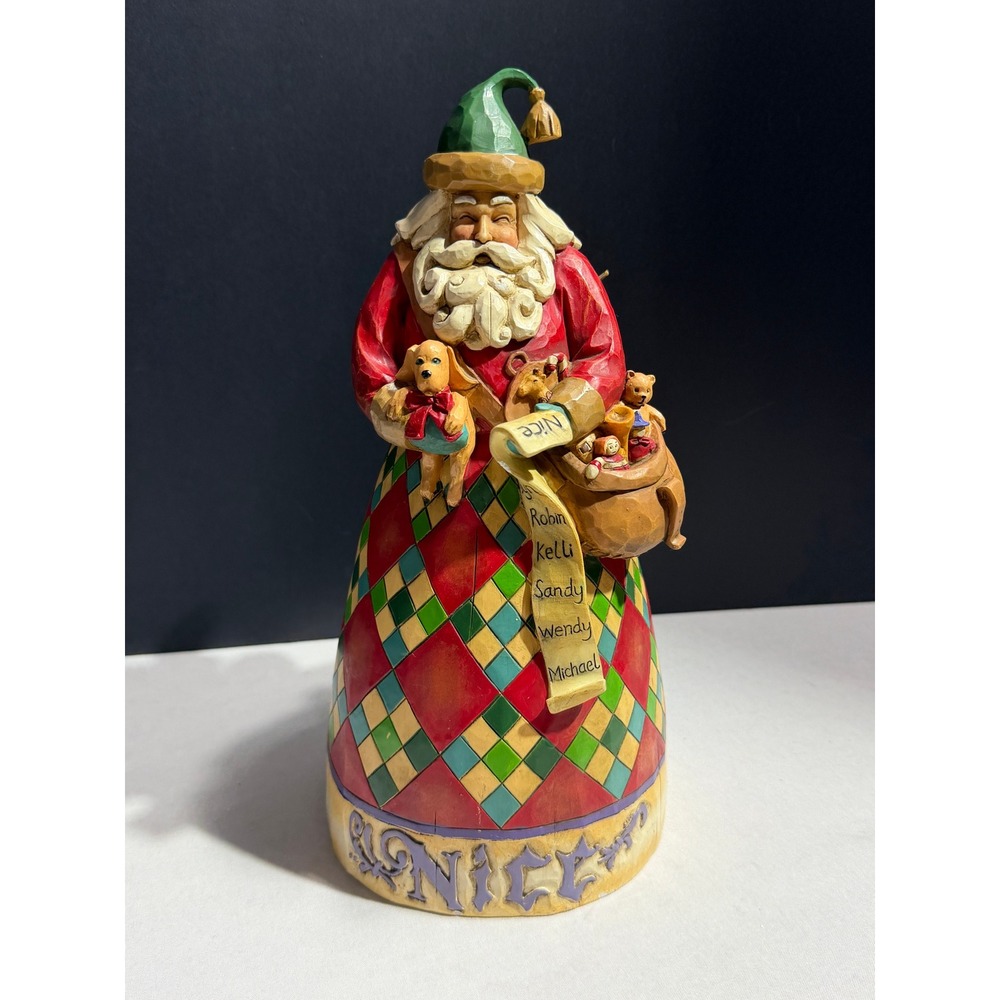 Jim Shore Heartwood Creek He Knows Naughty Nice Santa Figurine 4002405 2005